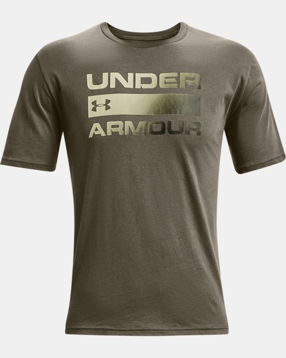 Men's UA Team Issue Wordmark Short Sleeve, Green, pdpMainDesktop image number 4